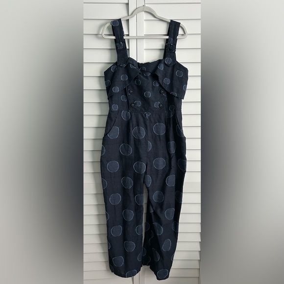 Anthropologie | Eva Franco textured polka dot jumpsuit - Picture 5 of 16